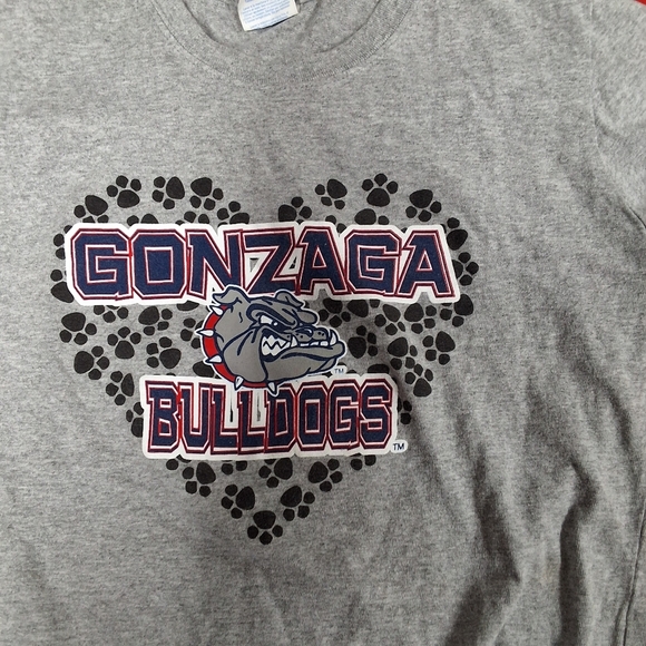 Spokane Gonzaga Bulldogs Port and Company Gray and Black Short Sleeve Tee - Picture 6 of 8